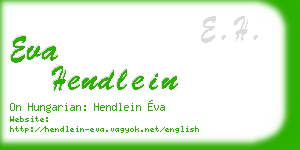 eva hendlein business card