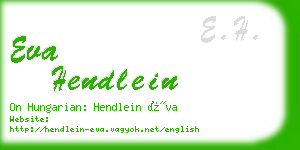 eva hendlein business card